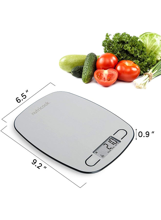 nutricook Stainless Steel Digital Kitchen Scale Eko By Nutribullet Silver - Image 5