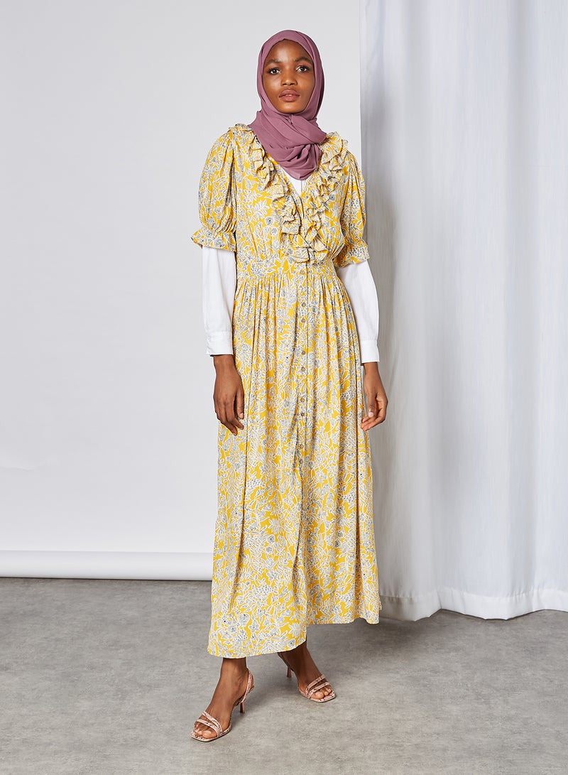 Y.A.S - Lemina Maxi Dress Citrus Lemina Print - Image 1