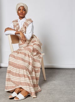 Y.A.S Evalina Striped Maxi Dress Sandshell  - Image 2