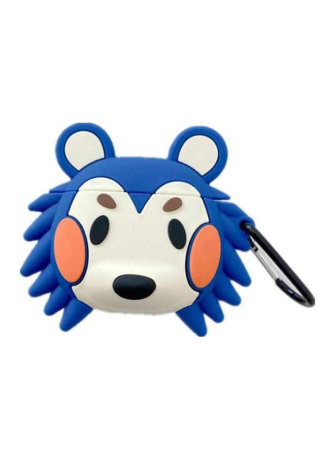 بيوينتي علبة حماية واقية مزودة بحلقة قفل لسماعات آيربودز 1/2 برو من أبل أزرق/أبيض/وردي - Image 1