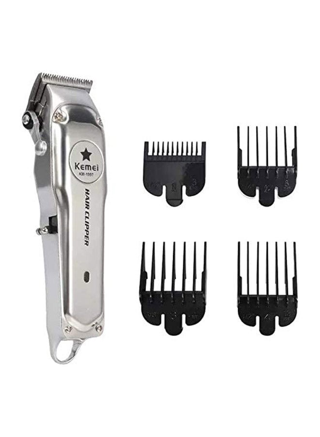 Kemei Electric Cordless Hair Trimmer Silver - Image 1