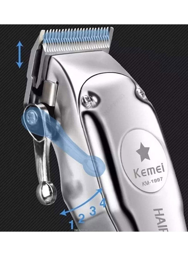 Kemei Electric Cordless Hair Trimmer Silver - Image 3