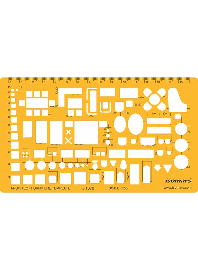 أيسومارس قالب رسم للأشكال الهندسية برتقالي