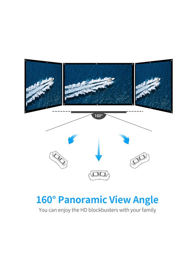 100-Inch Foldable Projector Screen C10078-100 White  - Image 2