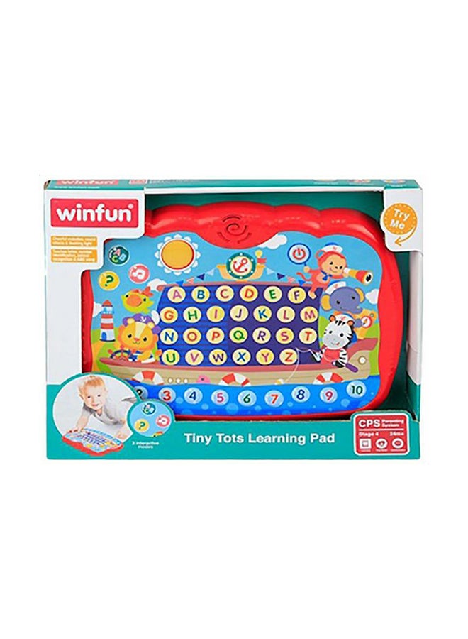WinFun 34-Piece Tiny Tots Learning Pad Toy Set Blue Multicolor 34cm 