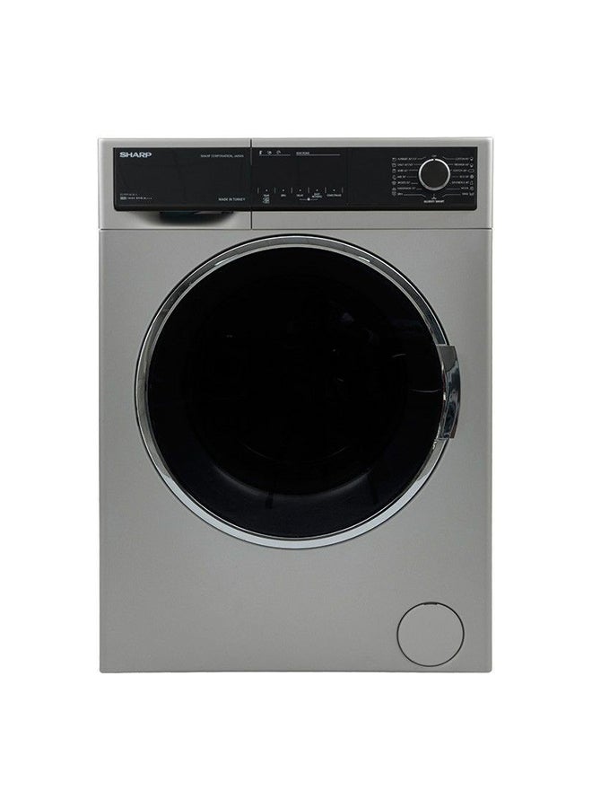 SHARP Full Automatic Front Loading Washing Machine 9Kg ES-FP914CXE-S Silver/Black  - Image 1