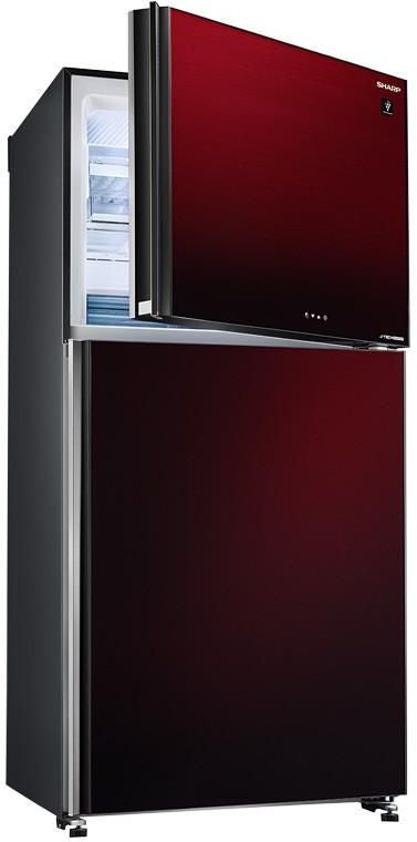 SHARP Digital Inverter No Frost 2 Glass Doors Refrigerator 538 Liter SJ-GV69G-RD Red  - Image 2
