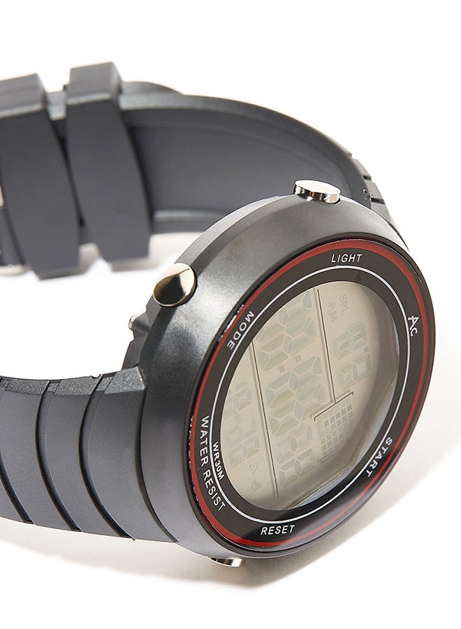 AC SPORTS Round Resin Digital Wrist Watch - 40 mm - Grey  - Image 2