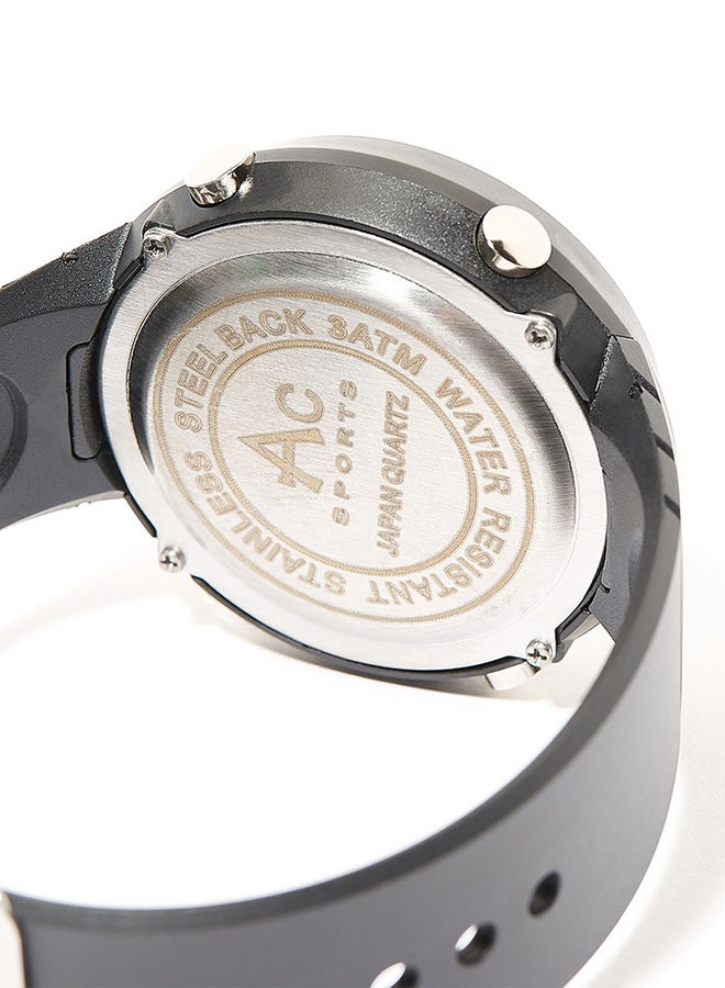 AC SPORTS Round Resin Digital Wrist Watch - 40 mm - Grey  - Image 3