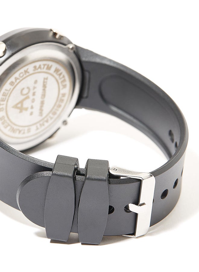 AC SPORTS Round Resin Digital Wrist Watch - 40 mm - Grey  - Image 4
