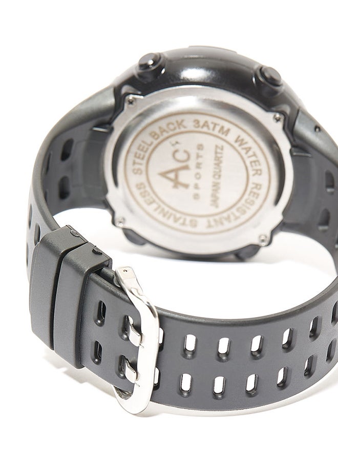 AC SPORTS Round Resin Digital Wrist Watch - 40 mm - Black  - Image 4