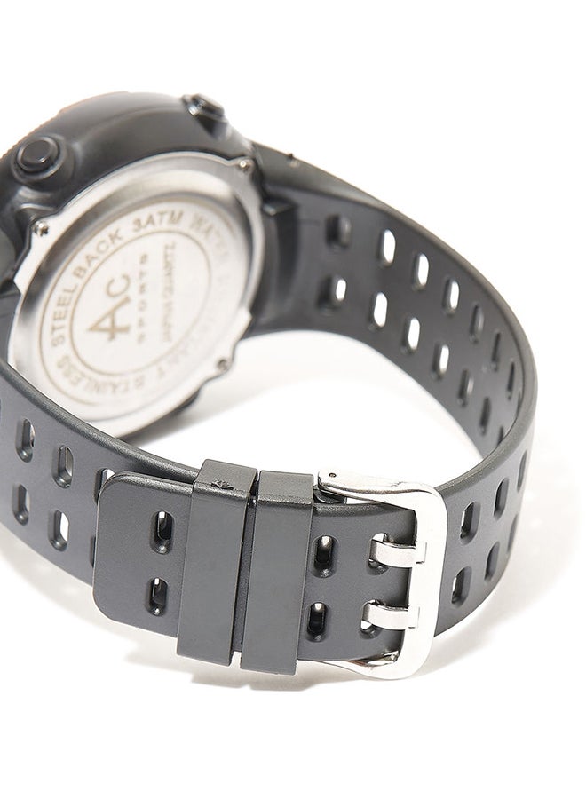 AC SPORTS Round Resin Digital Wrist Watch - 40 mm - Black  - Image 4