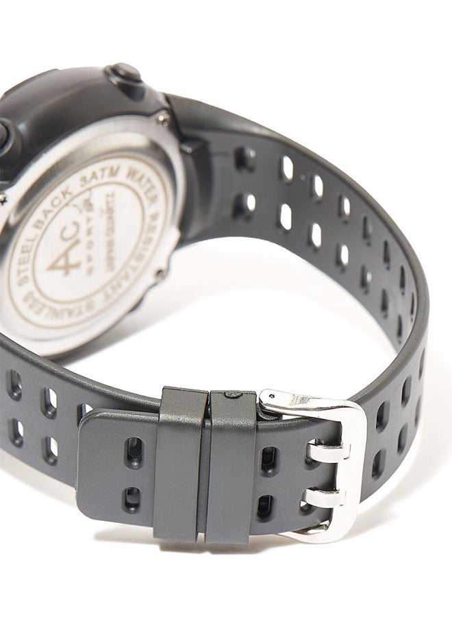 AC SPORTS Round Resin Digital Wrist Watch - 40 mm - Black  - Image 4