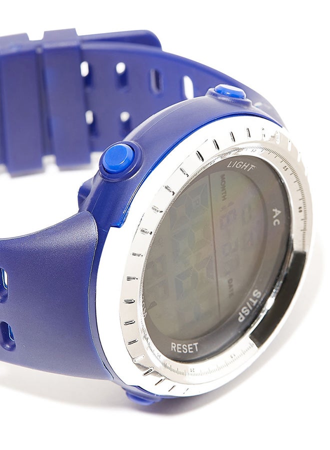 AC SPORTS Round Resin Digital Wrist Watch - 40 mm - Blue  - Image 3