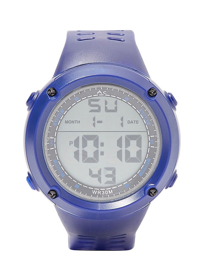 AC SPORTS Round Resin Digital Wrist Watch - 40 mm - Blue  - Image 1