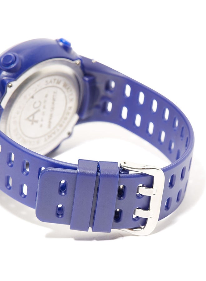 AC SPORTS Round Resin Digital Wrist Watch - 40 mm - Blue  - Image 4