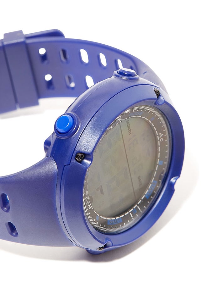 AC SPORTS Round Resin Digital Wrist Watch - 40 mm - Blue  - Image 3
