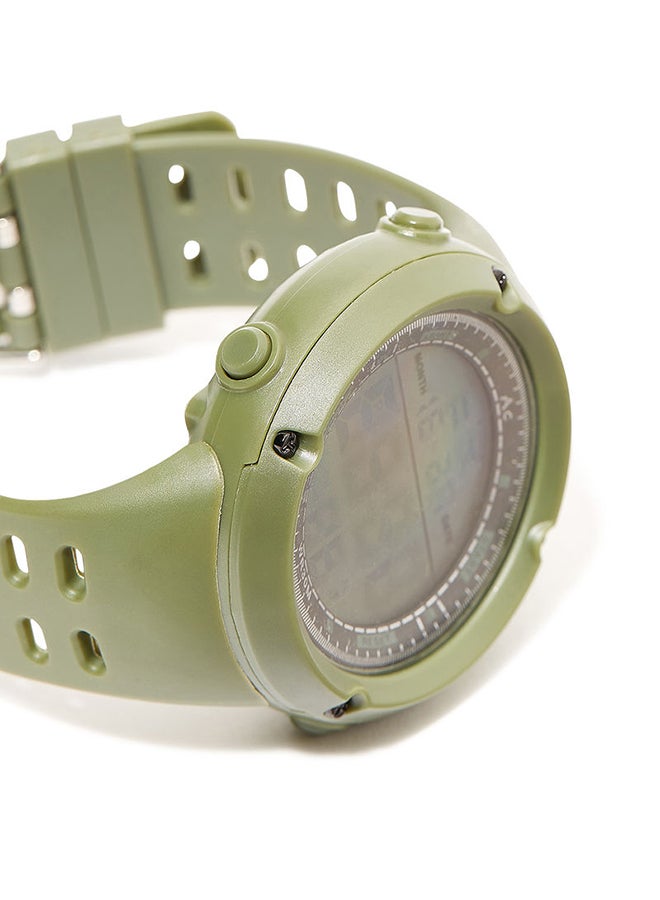 AC SPORTS Round Resin Digital Wrist Watch - 40 mm - Green  - Image 2
