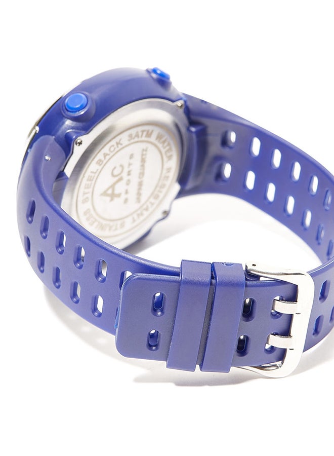 AC SPORTS Round Resin Digital Wrist Watch - 40 mm - Blue  - Image 4