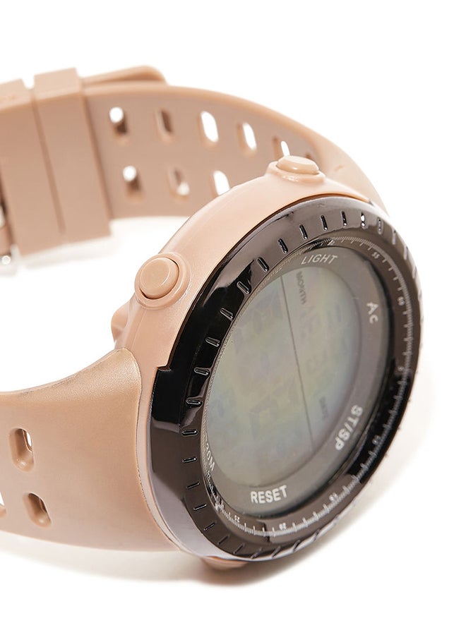 AC SPORTS Round Resin Digital Wrist Watch - 40 mm - Brown  - Image 2