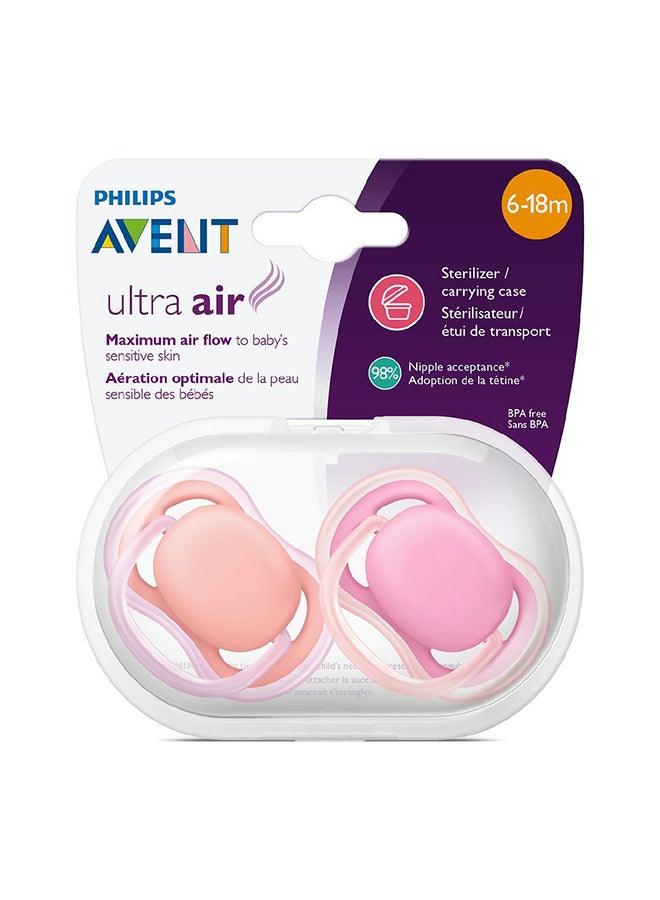 PHILIPS AVENT 2-Piece Ultra Air Night Soft Pacifier Set - Multicolour  - Image 1