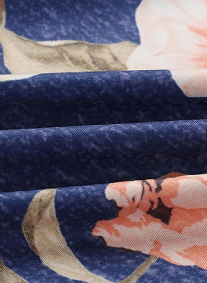 Floral Printed Wide Leg Yoga Pants Blue/Red/Green  - Image 3