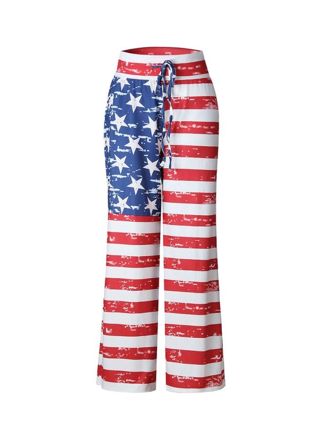 Stripes Patterned Pants Red/Blue/White - Image 1