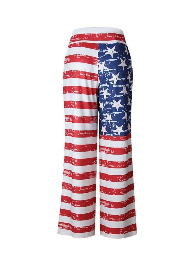 Stripes Patterned Pants Red/Blue/White - Image 2