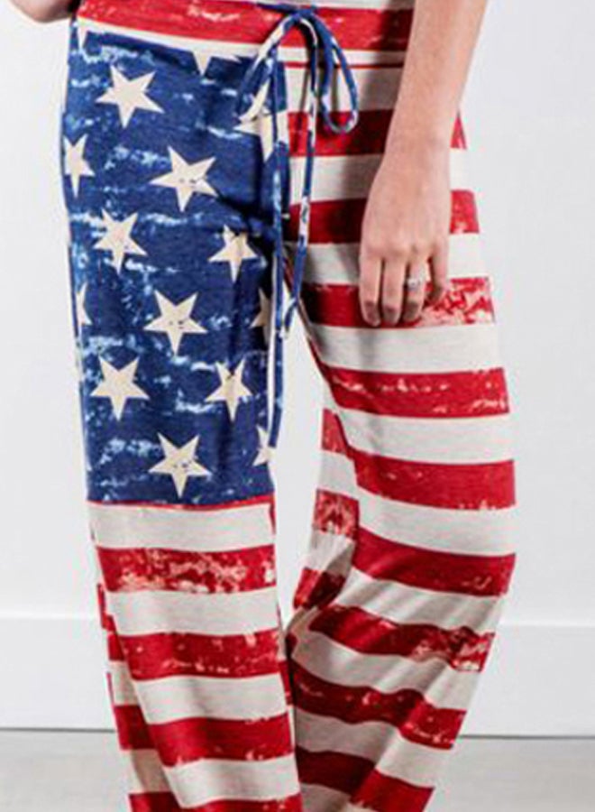 Stripes Patterned Pants Red/Blue/White - Image 3