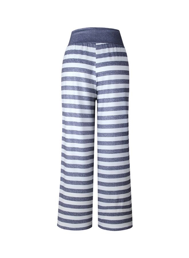 Stripe Patterned Pants Blue/White - Image 2