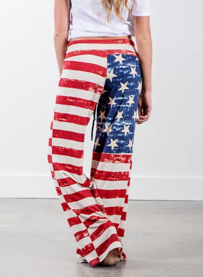 Stripes Patterned Pants Red/Blue/White - Image 4