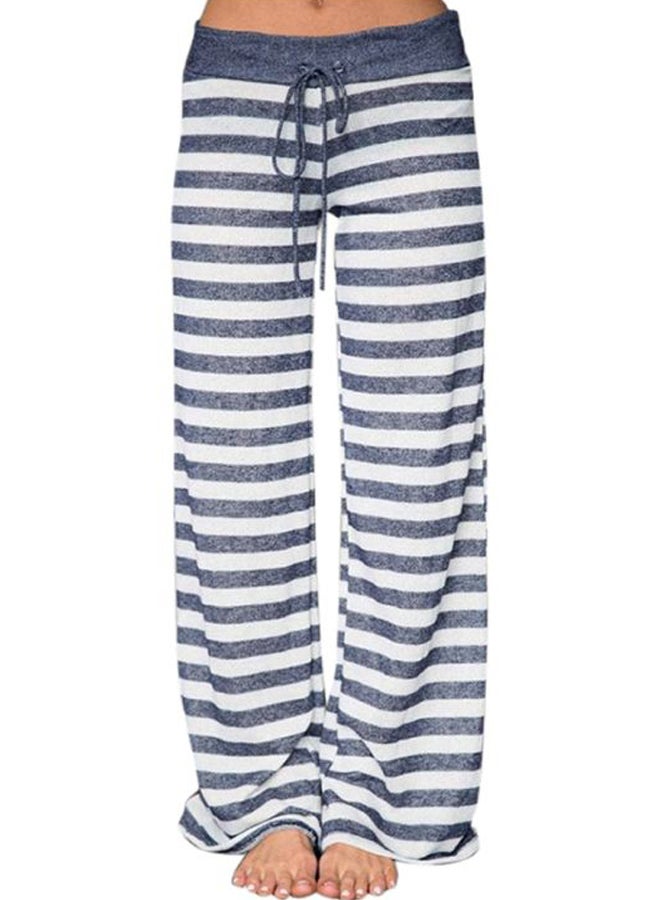 Stripe Patterned Pants Blue/White - Image 1