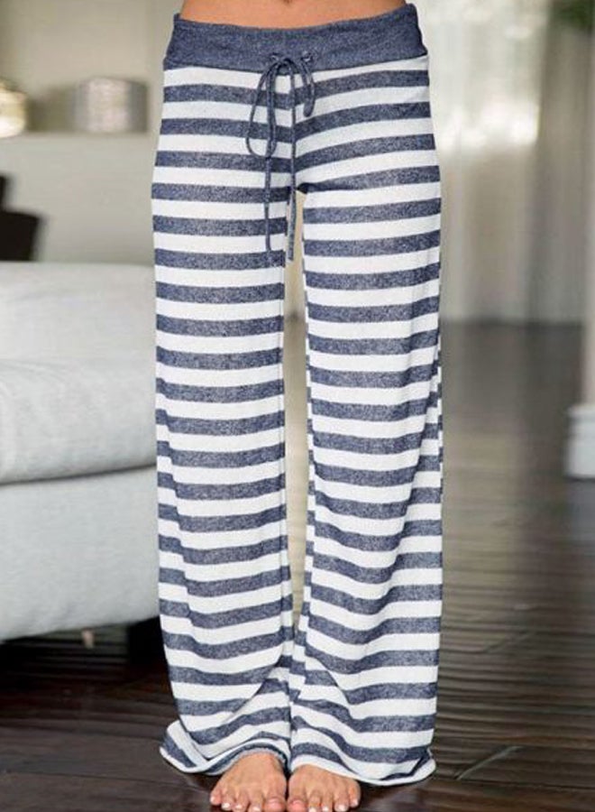Stripe Patterned Pants Blue/White - Image 5