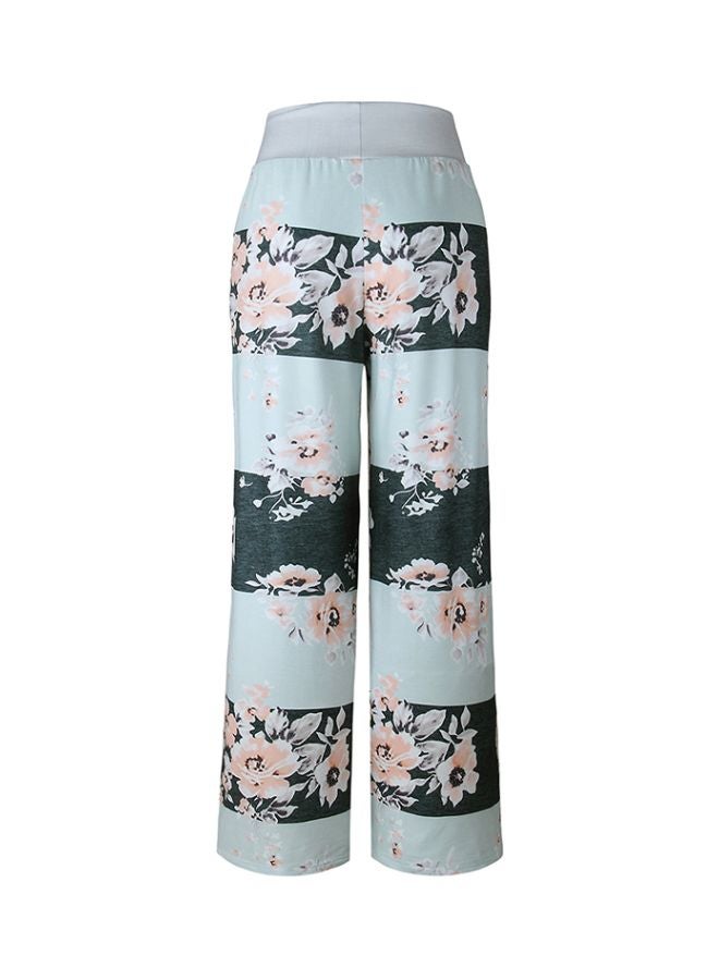 Floral Printed Pants Green/Blue/Pink  - Image 2