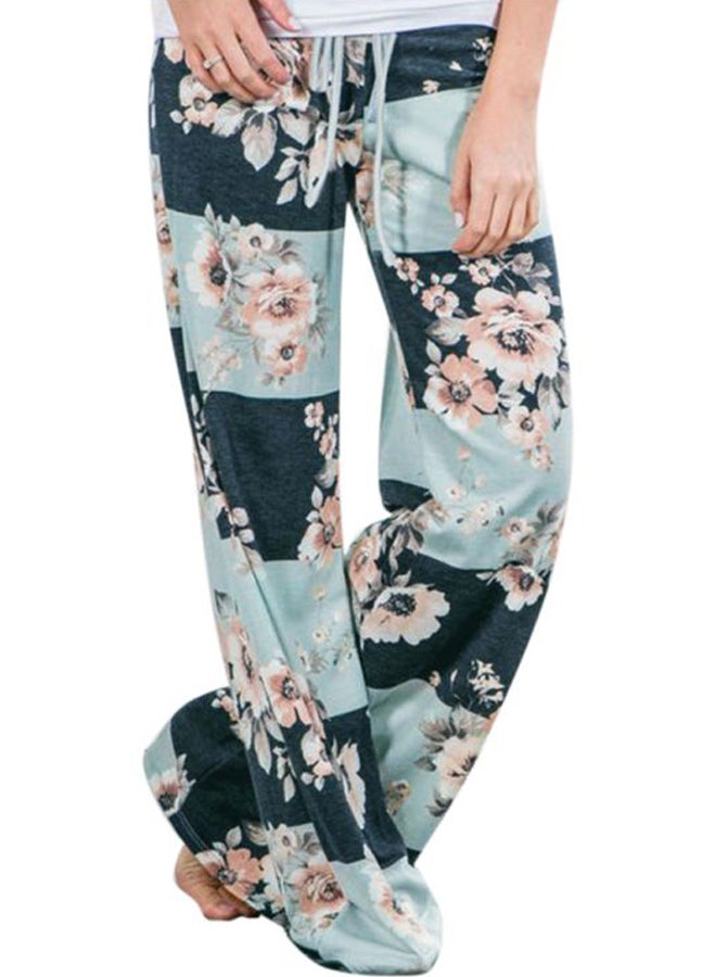 Floral Printed Pants Green/Blue/Pink  - Image 1