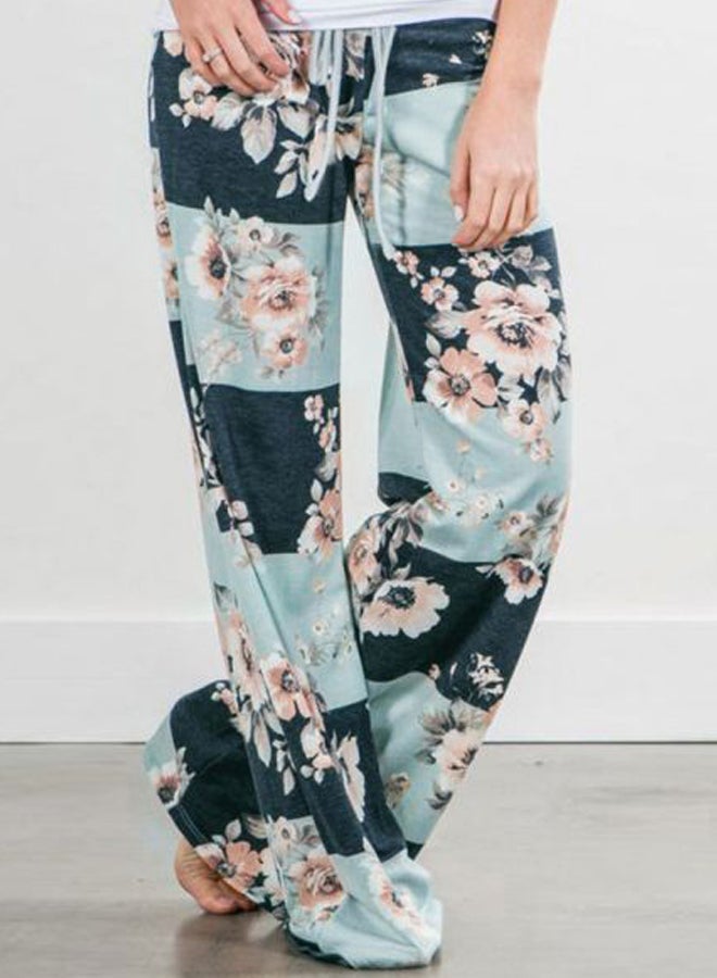 Floral Printed Pants Green/Blue/Pink  - Image 5