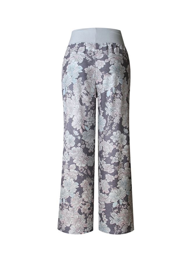 Floral Printed Pants Grey/Pink/Blue  - Image 2