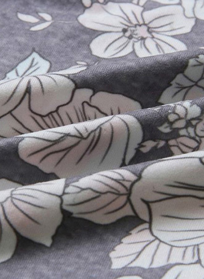 Floral Printed Pants Grey/Pink/Blue  - Image 3