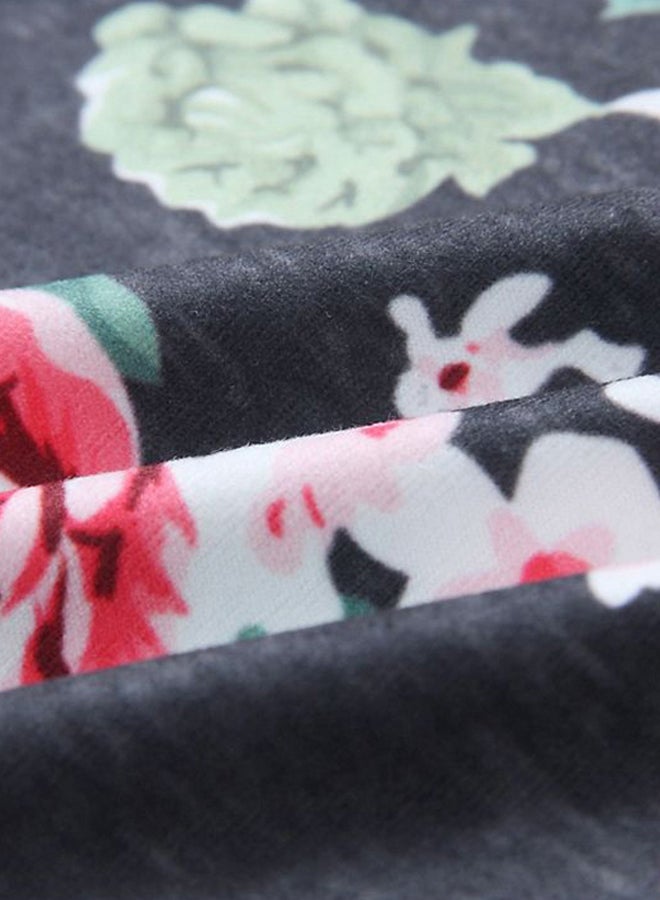 Generic Floral Printed Pants Black/Red/Green  - Image 3