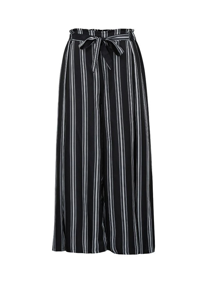 Stripe Patterned Pants Black/Grey/White - Image 1