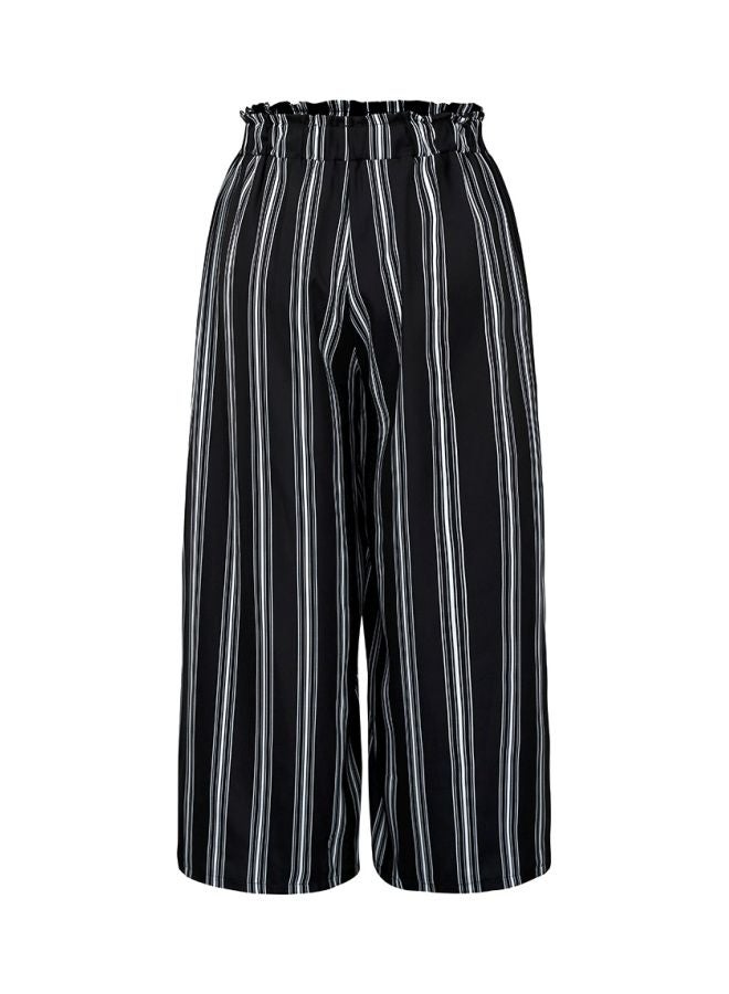 Stripe Patterned Pants Black/Grey/White - Image 2