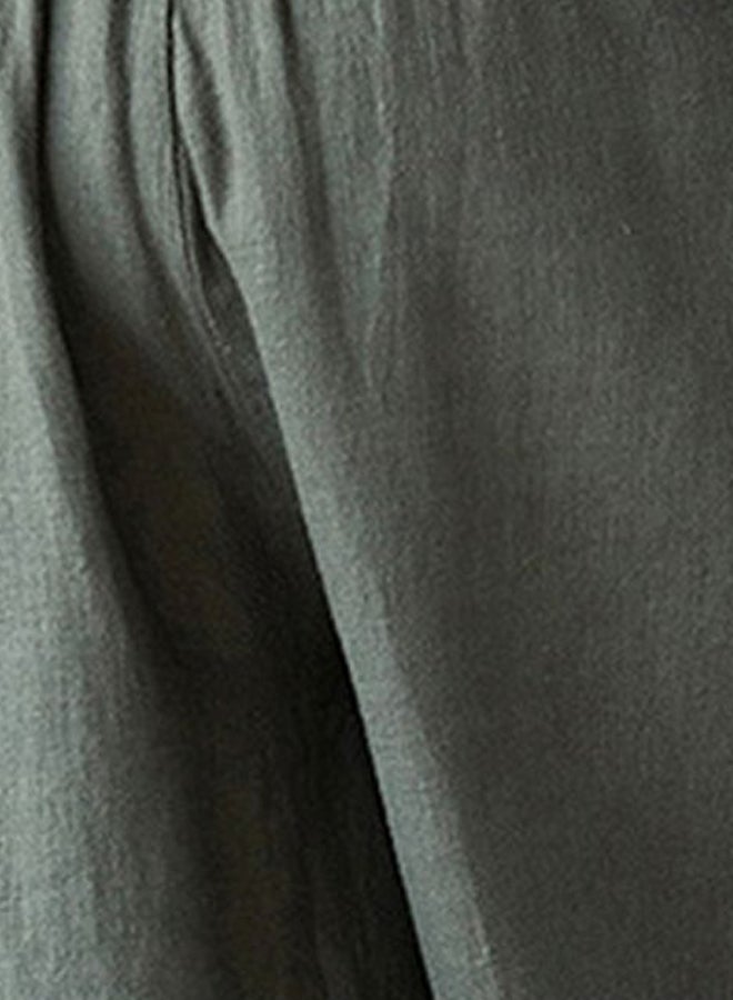 Pocket Detail Harem Pants Army Green/Red/Cyan  - Image 3
