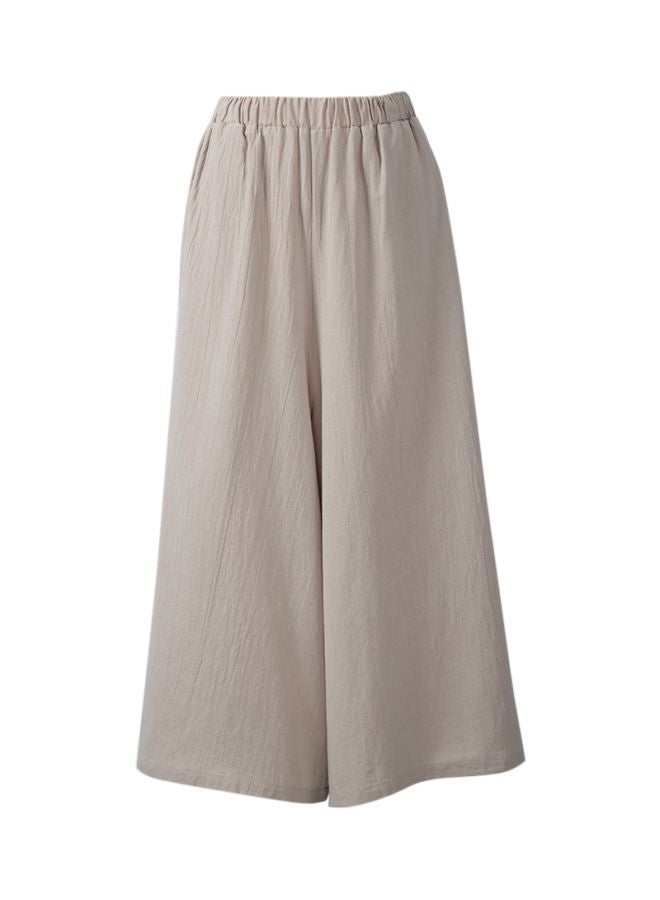 High Rise Flared Pants Beige  - Image 1