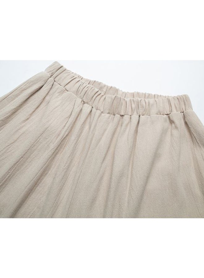 High Rise Flared Pants Beige  - Image 4