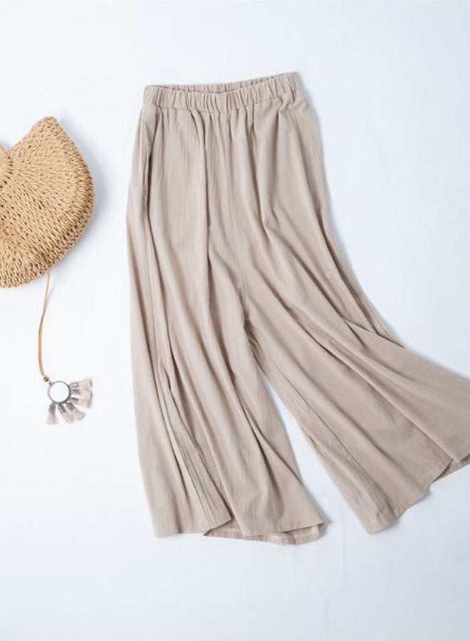 High Rise Flared Pants Beige  - Image 5