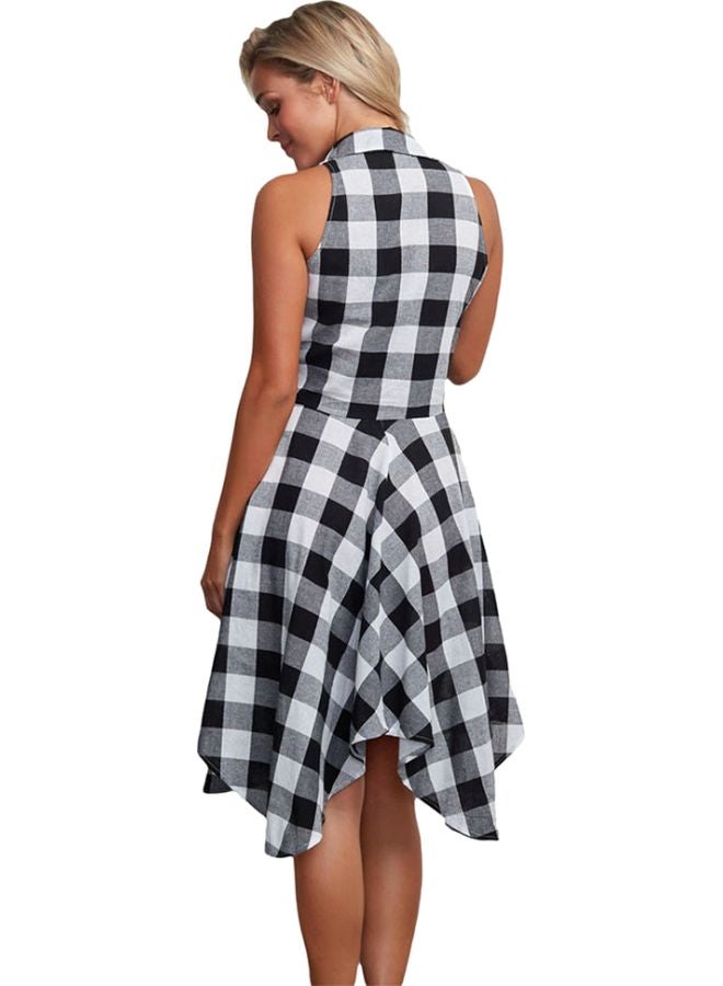 Checkered Mini Dress Black/White - Image 2