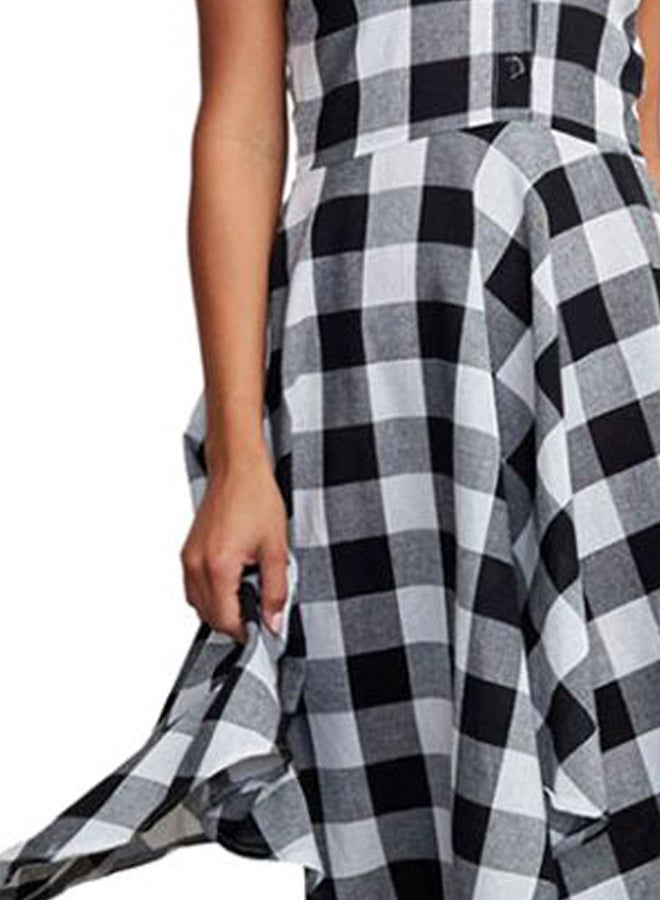 Checkered Mini Dress Black/White - Image 3