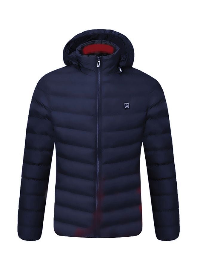 USB Heated Down Jacket Blue - Image 1