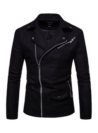 Solid Diagonal Trim Coat Black - v1601540211/N40714361V_1