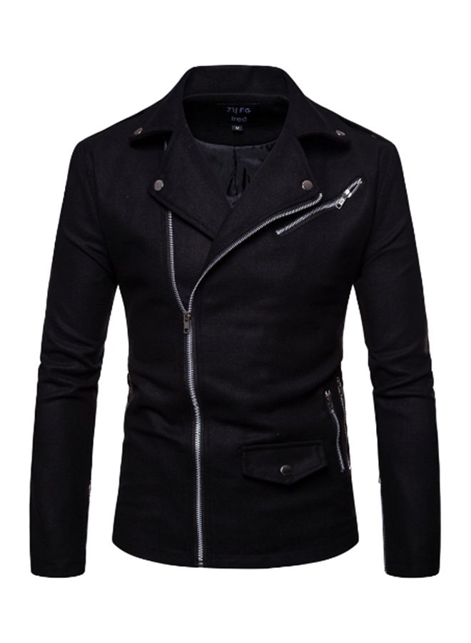 Solid Diagonal Trim Coat Black